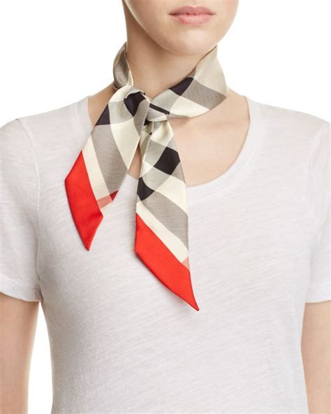 burberry silk skinny scarf|burberry exploded check scarf.